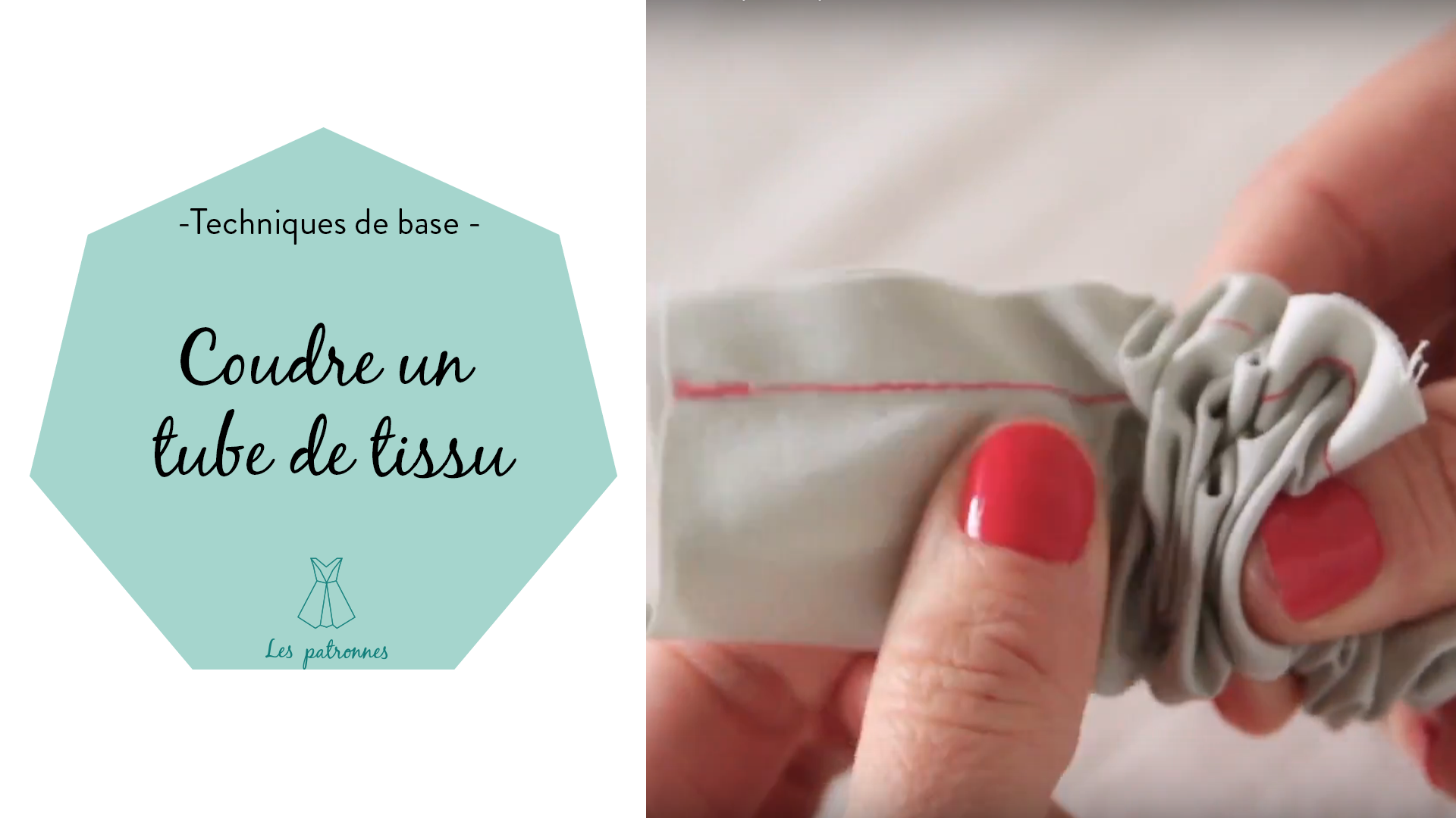 tuto couture vidéos pas-à-pas Coudre un tube en tissu, ceinture, passants, bretelle, anse, nœud décoratif