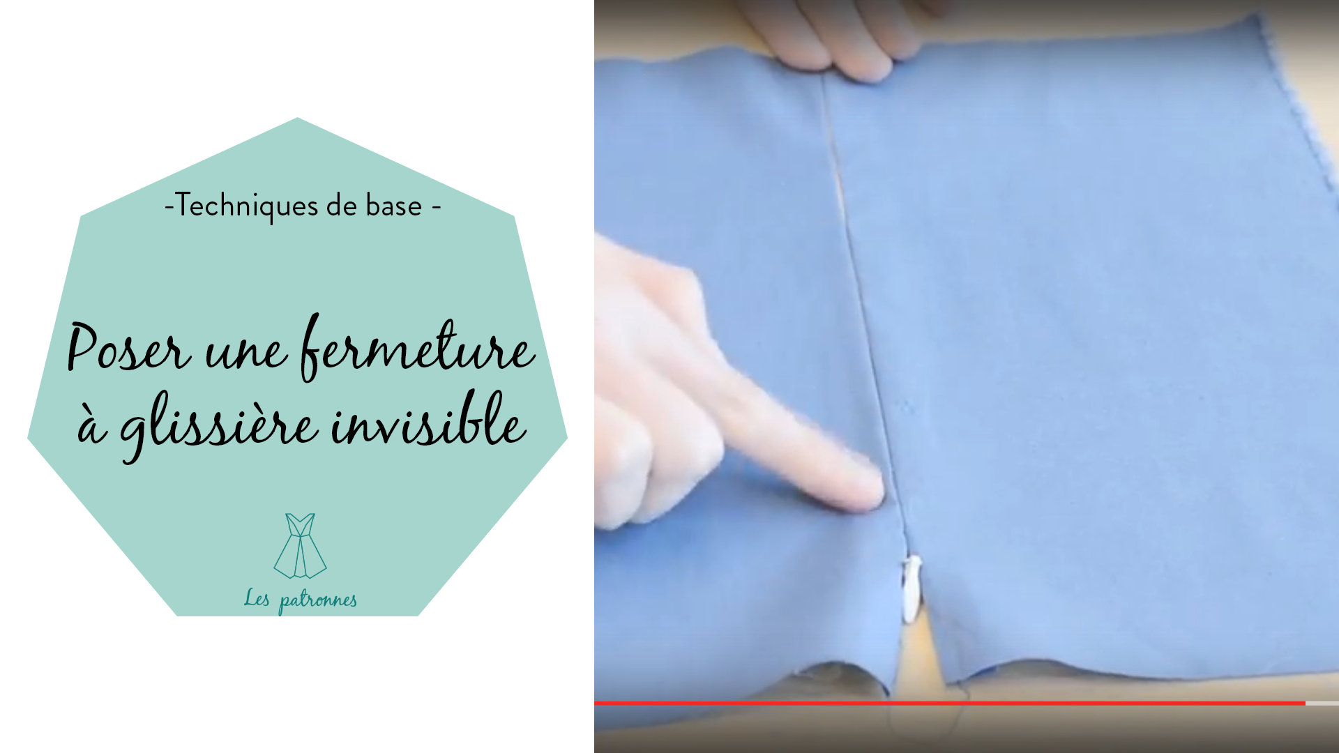 tuto couture coudre une fermeture à glissière invisible