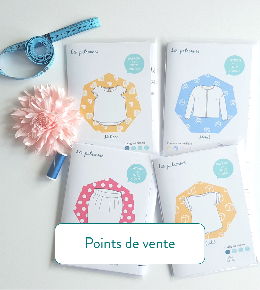 infos couture bonus - points de vente - les patronnes