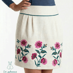 pattern of skirt guided by video - patron de jupe femme guidé en tuto video version printaniere