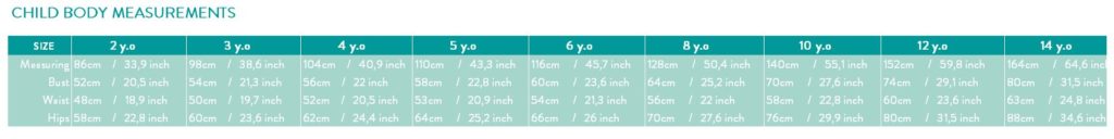 children size charts