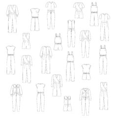 patrons de couture de combinaison pantalon et short avec nombreuses variations et déclinaisons