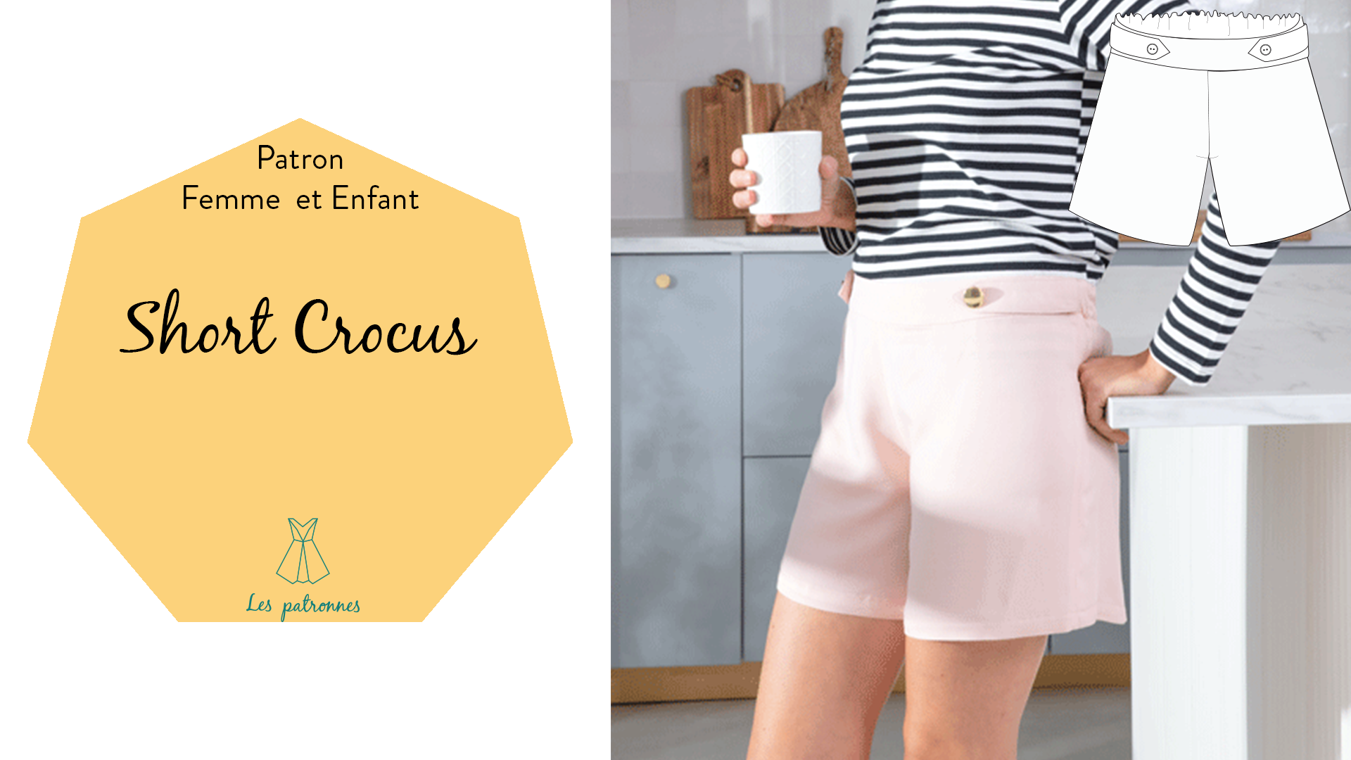 tuto couture vidéos pas-à-pas coudre le short crocus